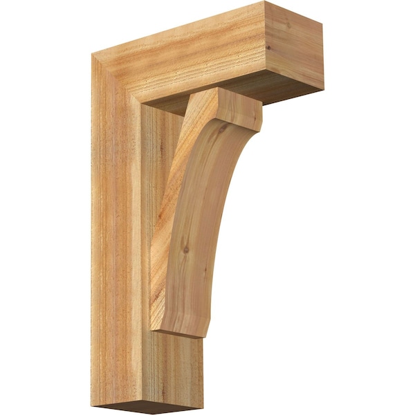 Ekena Millwork Legacy Block Rough Sawn Bracket w/ Offset Brace, Western Red Cedar, 8"W x 20"D x 32"H BKT0806X20X32LEC05RWR - main